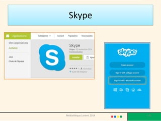 Skype 
135 
Médiathèque Lorient 2014  
