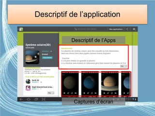 Descriptif de l’application
Descriptif de l’Apps
Captures d’écran
Médiathèque Lorient 2013G.VM - 2015
 