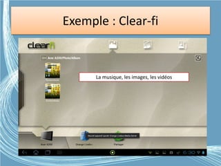 Exemple : Clear-fi
La musique, les images, les vidéos
G.VM - 2015
 