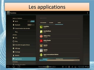 Les applications
Médiathèque Lorient 2013G.VM - 2015
 