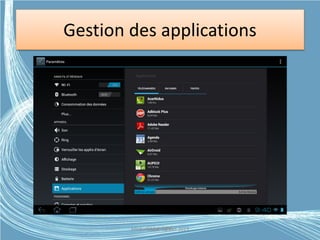 Gestion des applications
Médiathèque Lorient 2013G.VM - 2015
 