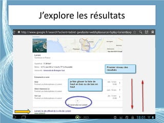 J’explore les résultats
G.VM - 2015
 