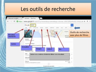 Les outils de recherche
Outils de recherche
avec plus de filtres
G.VM - 2015
 