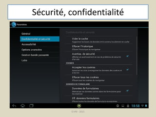 Sécurité, confidentialité
G.VM - 2015
 
