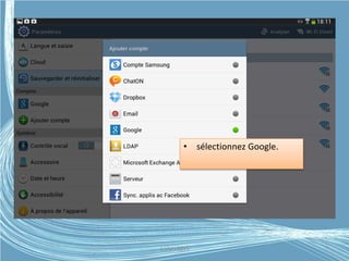 • sélectionnez Google.
G.VM - 2015
 