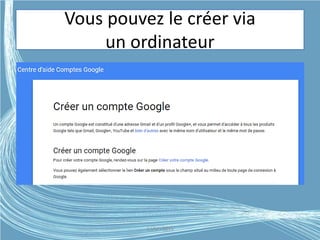 Vous pouvez le créer via
un ordinateur
G.VM - 2015
 
