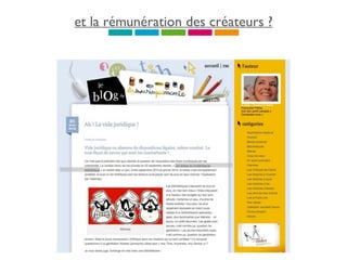 et la rémunération des créateurs ?
 