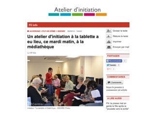 Atelier d’initiation
 