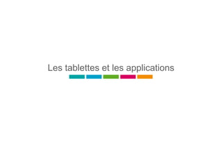 Les tablettes et les applications
 