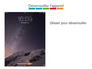 Déverrouiller l’appareil
Glisser pour déverrouiller
 
