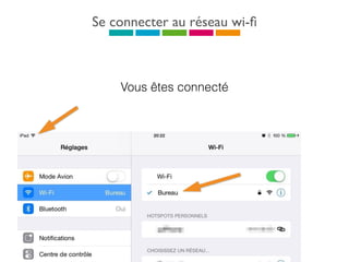 Se connecter au réseau wi-ﬁ
Vous êtes connecté
 
