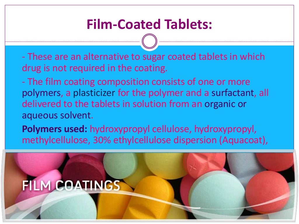 Tablet types and Excipients