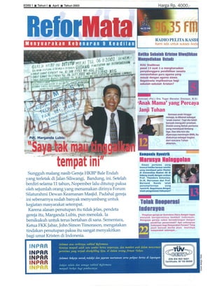 Tabloid reformata edisi 1, april 2003