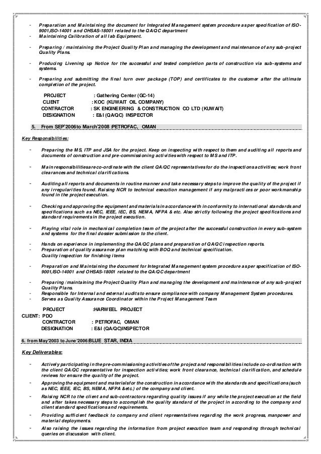 Qa Qc Electrical Communication Engineer Supervisor