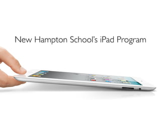 New Hampton School’s iPad Program
 