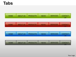 Tabs powerpoint presentation templates | PPT
