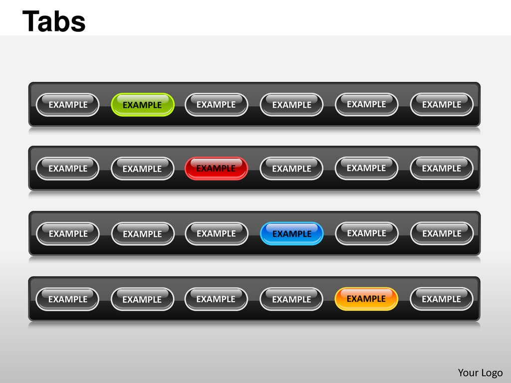 Tabs Powerpoint Presentation Templates