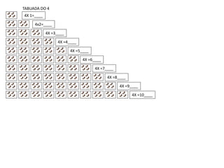 TABUADA DO 4
1 2 3
4
4
5
5 6
6
7
7
8
8 9
9
10
10
11
11 12
12
4X 1=____
4X =3____
4x2=____
1 2 3
4
4
5
5 6
6
7
7
8
8 9
9
10
10
11
11 12
12
1 2 3
4
4
5
5 6
6
7
7
8
8 9
9
10
10
11
11 12
12
1
1
2
2
3
3
4
4
5
5 6
6
7
7
8
8 9
9
10
10
11
11 12
12
1
1
2
2
3
3
4
4
5
5 6
6
7
7
8
8 9
9
10
10
11
11 12
12
1
1
2
2
3
3
4
4
5
5 6
6
7
7
8
8 9
9
10
10
11
11 12
12
4X =4____
4X =5____
4X =6____
4X =7____
4X =8____
4X =10____
4X =9____
1
1
2
2
3
3
4
4
5
5 6
6
7
7
8
8 9
9
10
10
11
11 12
12
1
1
2
2
3
3
4
4
5
5 6
6
7
7
8
8 9
9
10
10
11
11 12
12
1
1
2
2
3
3
4
4
5
5 6
6
7
7
8
8 9
9
10
10
11
11 12
12
1
1
2
2
3
3
4
4
5
5 6
6
7
7
8
8 9
9
10
10
11
11 12
12
1
1
2
2
3
3
4
4
5
5 6
6
7
7
8
8 9
9
10
10
11
11 12
12
1
1
2
2
3
3
4
4
5
5 6
6
7
7
8
8 9
9
10
10
11
11 12
12
1
1
2
2
3
3
4
4
5
5 6
6
7
7
8
8 9
9
10
10
11
11 12
12
1
1
2
2
3
3
4
4
5
5 6
6
7
7
8
8 9
9
10
10
11
11 12
12
1
1
2
2
3
3
4
4
5
5 6
6
7
7
8
8 9
9
10
10
11
11 12
12
1
1
2
2
3
3
4
4
5
5 6
6
7
7
8
8 9
9
10
10
11
11 12
12
1
1
2
2
3
3
4
4
5
5 6
6
7
7
8
8 9
9
10
10
11
11 12
12
1
1
2
2
3
3
4
4
5
5 6
6
7
7
8
8 9
9
10
10
11
11 12
12
1
1
2
2
3
3
4
4
5
5 6
6
7
7
8
8 9
9
10
10
11
11 12
12
1
1
2
2
3
3
4
4
5
5 6
6
7
7
8
8 9
9
10
10
11
11 12
12
1
1
2
2
3
3
4
4
5
5 6
6
7
7
8
8 9
9
10
10
11
11 12
12
1
1
2
2
3
3
4
4
5
5 6
6
7
7
8
8 9
9
10
10
11
11 12
12
1
1
2
2
3
3
4
4
5
5 6
6
7
7
8
8 9
9
10
10
11
11 12
12
1
1
2
2
3
3
4
4
5
5 6
6
7
7
8
8 9
9
10
10
11
11 12
12
1
1
2
2
3
3
4
4
5
5 6
6
7
7
8
8 9
9
10
10
11
11 12
12
1
1
2
2
3
3
4
4
5
5 6
6
7
7
8
8 9
9
10
10
11
11 12
12
1
1
2
2
3
3
4
4
5
5 6
6
7
7
8
8 9
9
10
10
11
11 12
12
1
1
2
2
3
3
4
4
5
5 6
6
7
7
8
8 9
9
10
10
11
11 12
12
1
1
2
2
3
3
4
4
5
5 6
6
7
7
8
8 9
9
10
10
11
11 12
12
1
1
2
2
3
3
4
4
5
5 6
6
7
7
8
8 9
9
10
10
11
11 12
12
1
1
2
2
3
3
4
4
5
5 6
6
7
7
8
8 9
9
10
10
11
11 12
12
1
1
2
2
3
3
4
4
5
5 6
6
7
7
8
8 9
9
10
10
11
11 12
12
1
1
2
2
3
3
4
4
5
5 6
6
7
7
8
8 9
9
10
10
11
11 12
12
1
1
2
2
3
3
4
4
5
5 6
6
7
7
8
8 9
9
10
10
11
11 12
12
1
1
2
2
3
3
4
4
5
5 6
6
7
7
8
8 9
9
10
10
11
11 12
12
1
1
2
2
3
3
4
4
5
5 6
6
7
7
8
8 9
9
10
10
11
11 12
12
1
1
2
2
3
3
4
4
5
5 6
6
7
7
8
8 9
9
10
10
11
11 12
12
1
1
2
2
3
3
4
4
5
5 6
6
7
7
8
8 9
9
10
10
11
11 12
12
1
1
2
2
3
3
4
4
5
5 6
6
7
7
8
8 9
9
10
10
11
11 12
12
1
1
2
2
3
3
4
4
5
5 6
6
7
7
8
8 9
9
10
10
11
11 12
12
1
1
2
2
3
3
4
4
5
5 6
6
7
7
8
8 9
9
10
10
11
11 12
12
1
1
2
2
3
3
4
4
5
5 6
6
7
7
8
8 9
9
10
10
11
11 12
12
1
1
2
2
3
3
4
4
5
5 6
6
7
7
8
8 9
9
10
10
11
11 12
12
1
1
2
2
3
3
4
4
5
5 6
6
7
7
8
8 9
9
10
10
11
11 12
12
1
1
2
2
3
3
4
4
5
5 6
6
7
7
8
8 9
9
10
10
11
11 12
12
1
1
2
2
3
3
4
4
5
5 6
6
7
7
8
8 9
9
10
10
11
11 12
12
1
1
2
2
3
3
4
4
5
5 6
6
7
7
8
8 9
9
10
10
11
11 12
12
1
1
2
2
3
3
4
4
5
5 6
6
7
7
8
8 9
9
10
10
11
11 12
12
1
1
2
2
3
3
4
4
5
5 6
6
7
7
8
8 9
9
10
10
11
11 12
12
1
1
2
2
3
3
4
4
5
5 6
6
7
7
8
8 9
9
10
10
11
11 12
12
1
1
2
2
3
3
4
4
5
5 6
6
7
7
8
8 9
9
10
10
11
11 12
12
1
1
2
2
3
3
4
4
5
5 6
6
7
7
8
8 9
9
10
10
11
11 12
12
1
1
2
2
3
3
4
4
5
5 6
6
7
7
8
8 9
9
10
10
11
11 12
12
1
1
2
2
3
3
4
4
5
5 6
6
7
7
8
8 9
9
10
10
11
11 12
12
1
1
2
2
3
3
4
4
5
5 6
6
7
7
8
8 9
9
10
10
11
11 12
12
 