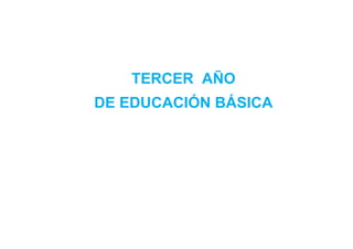 TERCER AÑO
DE EDUCACIÓN BÁSICA
 