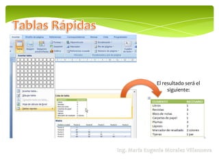 El resultado será el
     siguiente:
 