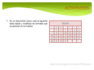 Tabulaciones y tablas word