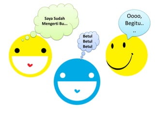 Oooo,
Begitu..
..
Saya Sudah
Mengerti Bu...
Betul
Betul
Betul