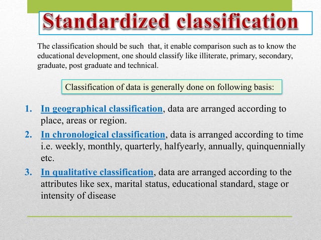 #2 Classification and tabulation of data