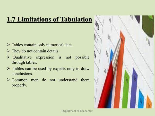 Tabulation of data | PPTX | Databases | Computer Software and Applications