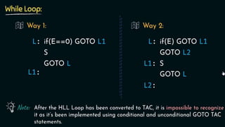 Three address code generation- Compiler design | PPT