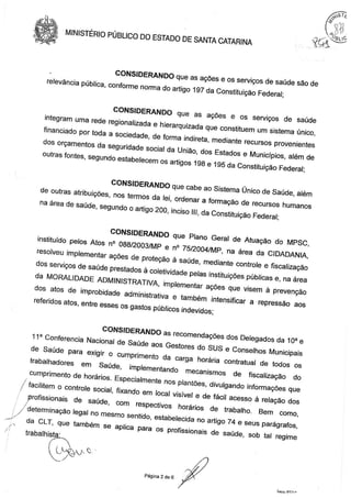 Tac   cumprimento da carga horária pelos médicos e odontólogos em chapecó