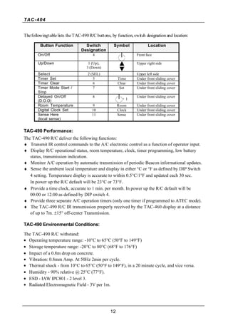 Tac404 electronic control_family_specifications | PDF
