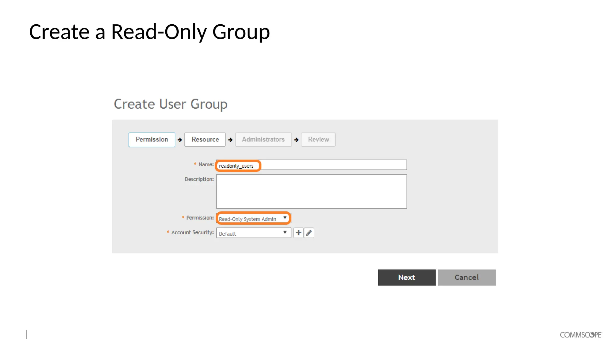 Create a Read-Only Group
 