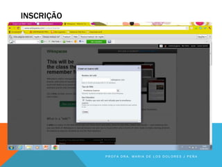 INSCRIÇÃO
P R O F A D R A . M A R I A D E L O S D O L O R E S J P E Ñ A
 