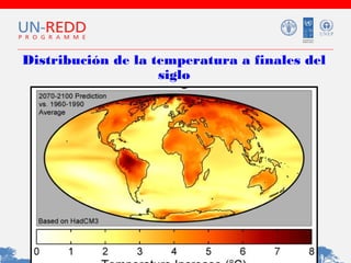 Distribución de la temperatura a finales del
siglo

 