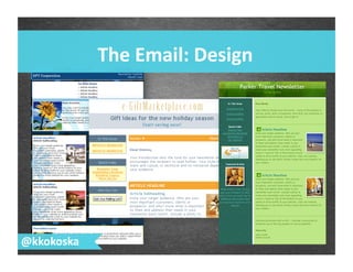 The	
  Email:	
  Design	
  
@kkokoska	
  
 