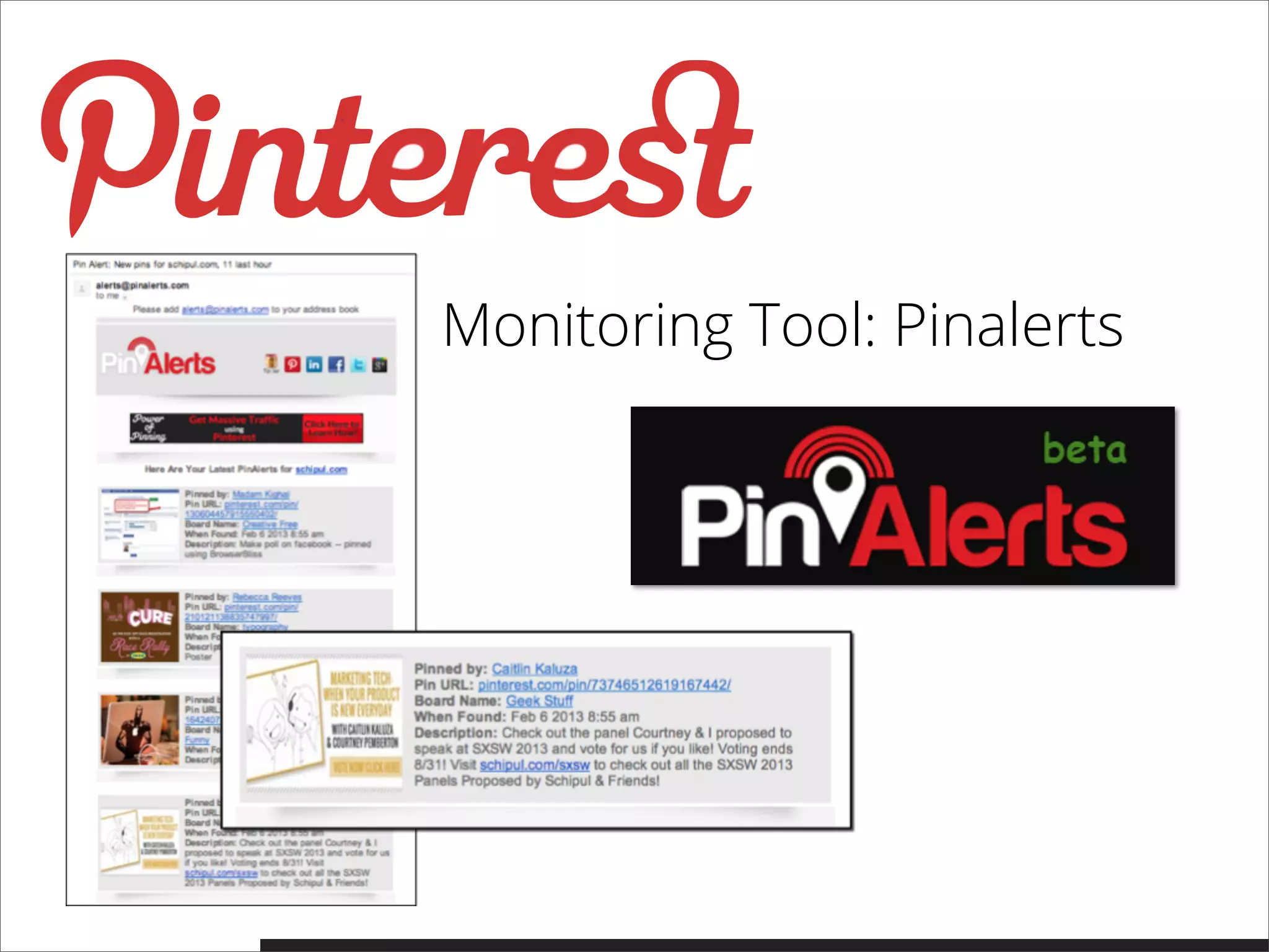 Monitoring Tool: Pinalerts
 