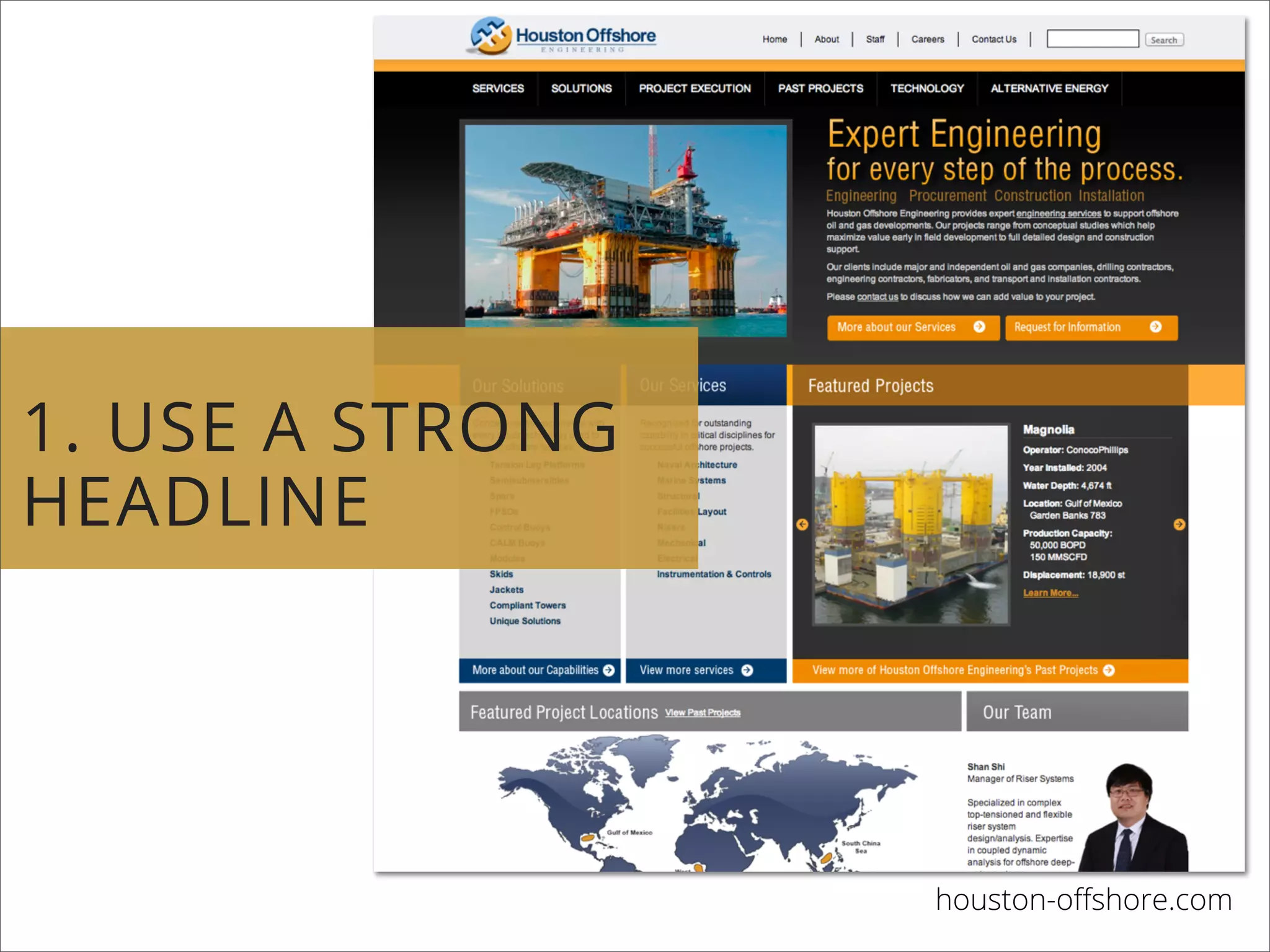 houston-oﬀshore.com
1. USE A STRONG
HEADLINE
 