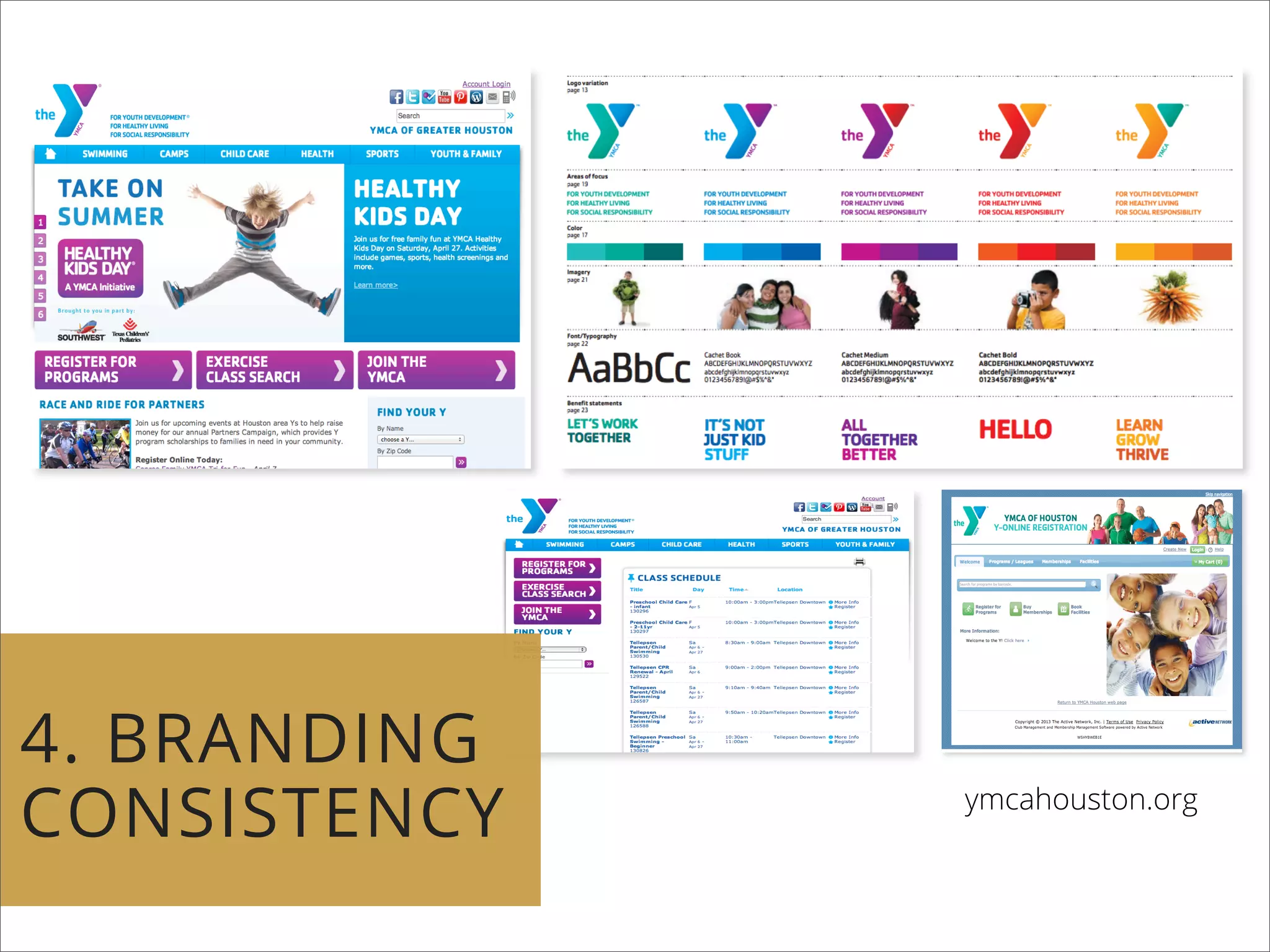 ymcahouston.org
4. BRANDING
CONSISTENCY
 