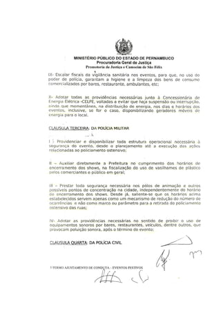 TERMO DE AJUSTAMENTO DE CONDUTA - EVENTOS