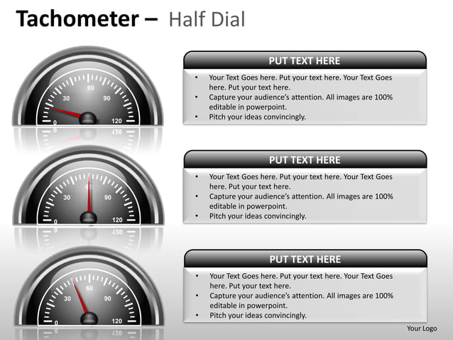 Powerpoint Dial Example speedometer tachometer half dial powerpoint presentation templates ...