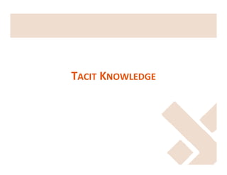 TACIT	
  KNOWLEDGE	
  

 