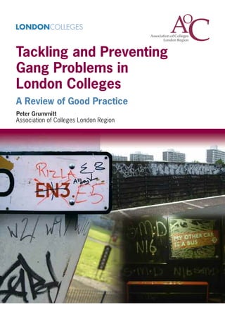 AC      O
                                        Association of Colleges
                                               London Region



Tackling and Preventing
Gang Problems in
London Colleges
A Review of Good Practice
Peter Grummitt
Association of Colleges London Region
 