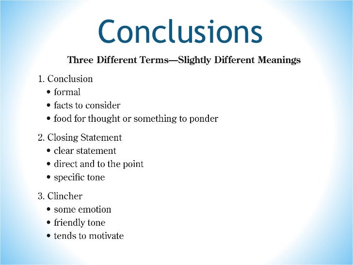 How to write a conclusion for essay
