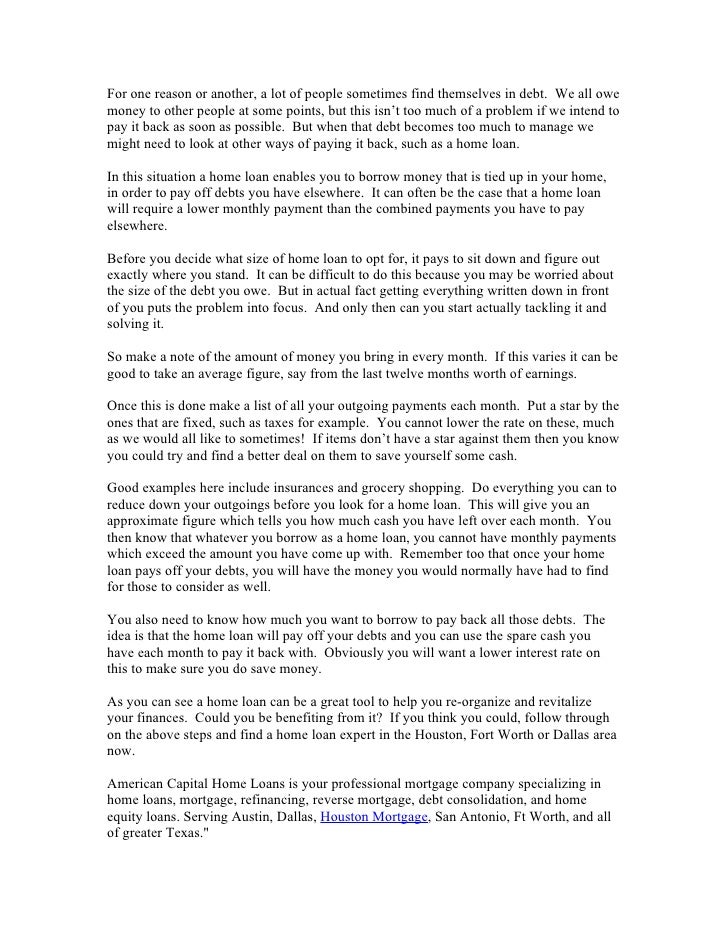 can you get a home loan with debt