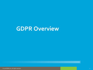 3© 2016 IDERA, Inc. All rights reserved.
GDPR Overview
 
