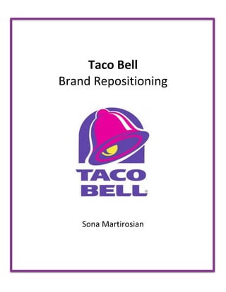 Taco Bell
Brand Repositioning
Sona Martirosian
 