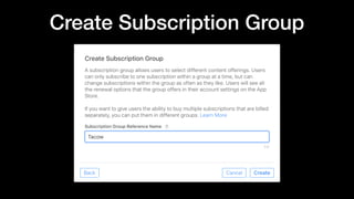 Create Subscription Group
 