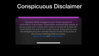 Conspicuous Disclaimer
 