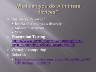 Tac Presentation October 72014- Raspberry PI