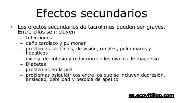 Prograf Tacrolimus Efectos Secundarios